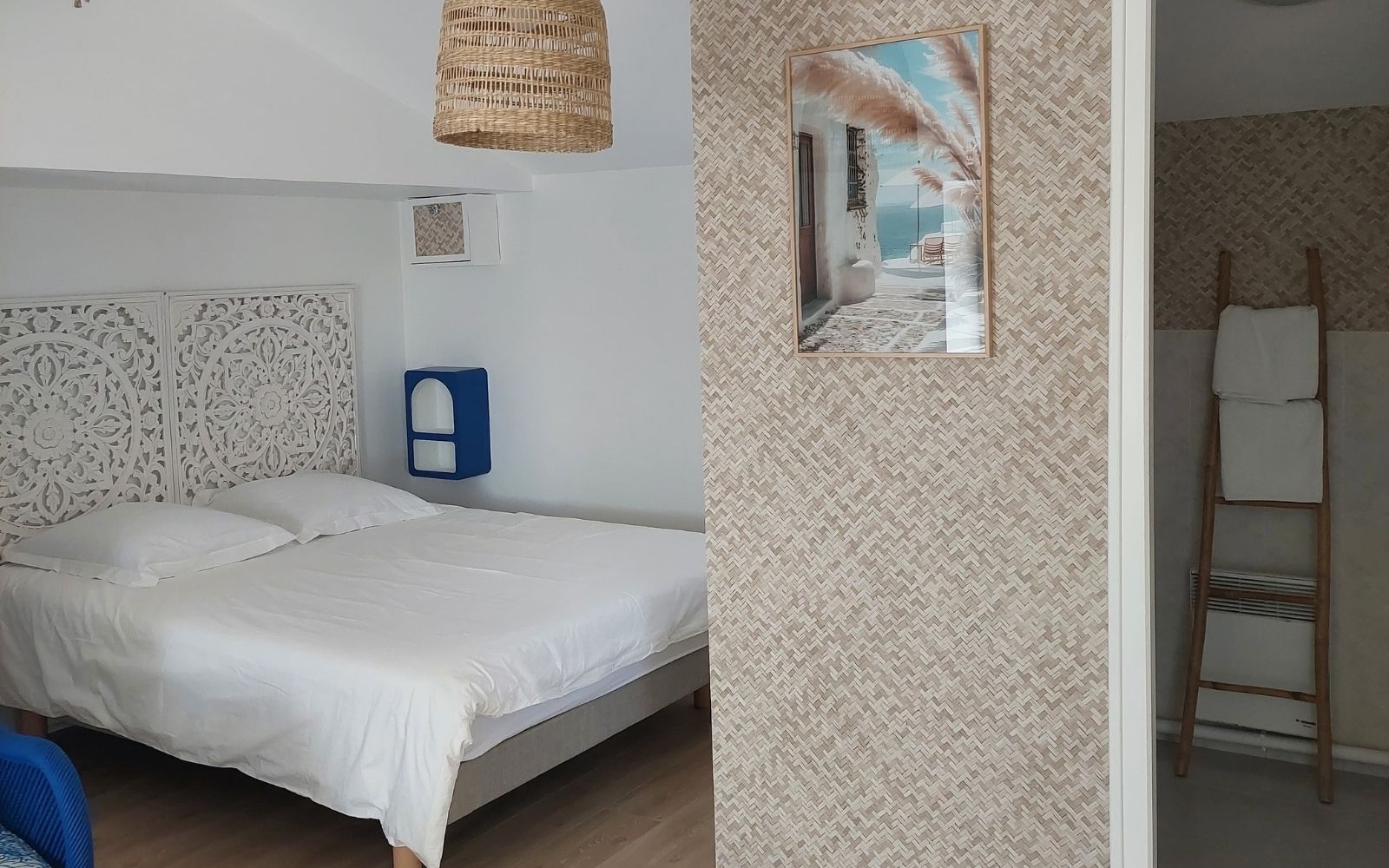 chambre-dhotes-cyclades-lit-vendee Slaapkamer Les Cyclades – tweepersoonsbed in de Vendée