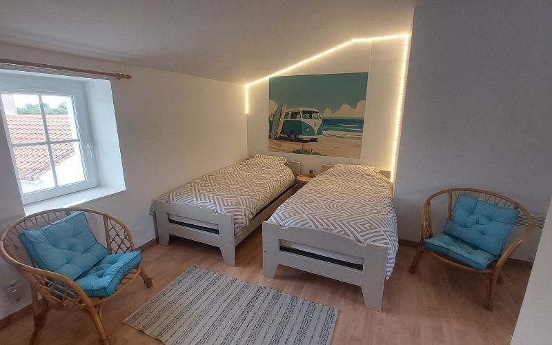 Twin bedroom in Les Rêves d'Été gîte in the Vendée